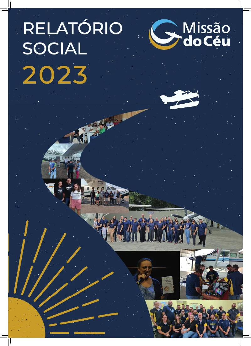 Capa do Relatório Social 2023 da Missão do Céu